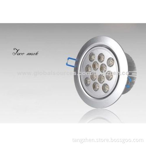 12W high power LED recessed ceiling spotlights, energy-saving lamps indoor lighting shop